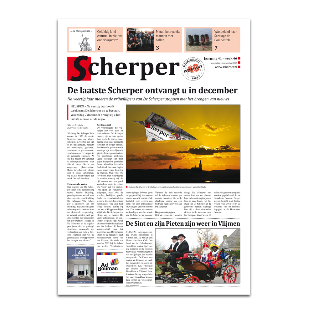 Lees meer over het artikel Weekblad ‘De Scherper’